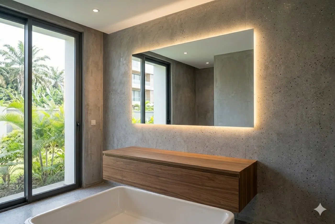 Vasque marbre sur plan